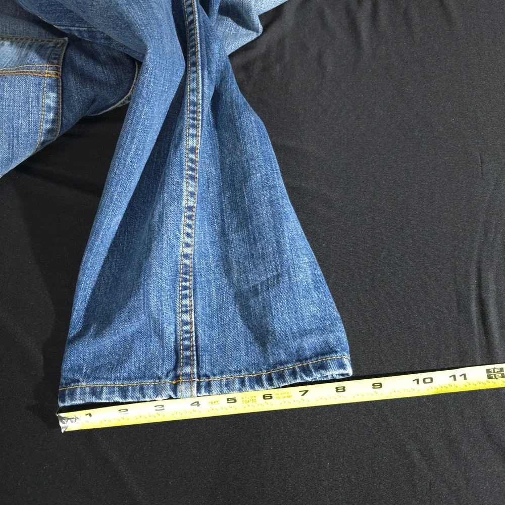 Quiksilver Quikjean Mens 34 Blue Straight Leg Cotton Denim Pants Y2K Baggy Skate